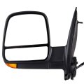 Left Side Mirror 2008-2017 For Chevy Express Van Gmc Savana Manual Folding Heated Turn Signal Oe 15227416 Parts Link Gm1320397 