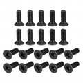 Uxcell M4-0 7x12mm Flat Head Torx Anti Theft Machine Screws 20pcs 10 9 Grade Alloy Steel Drive Countersunk Full Thread Black