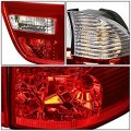 Auto Dynasty Compatible With Bmw E53 X5 Pair Chrome Housing Red Rear Tail Brake Corner Signal Light