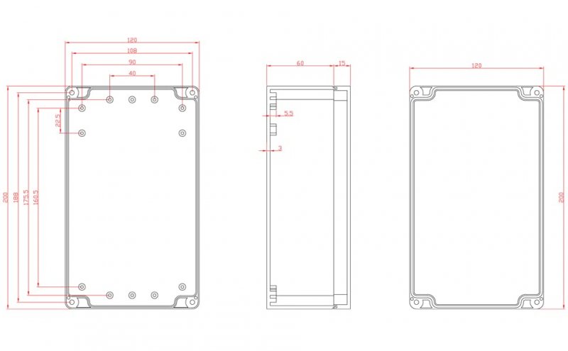 Ip65 Waterproof Abs Project Box Plastic Electrical Junction For Electronics Diy Weatherproof Outdoor Enclosure 7 87 In X 4 72 2