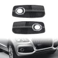 1pair Front Bumper Fog Lamp Grille Cover Left Right For Audi Q5 S-line 2009 2010 2011 2012 Replace 8r0807681a Au1038115 