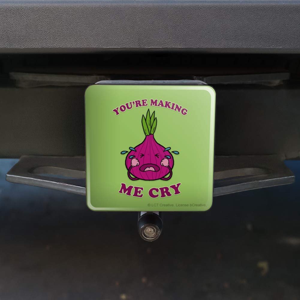 You Re Making Me Cry Onion Funny Humor Tow Trailer Hitch Cover Plug Insert For 2 In Receivers Black Abs Plastic With Uv