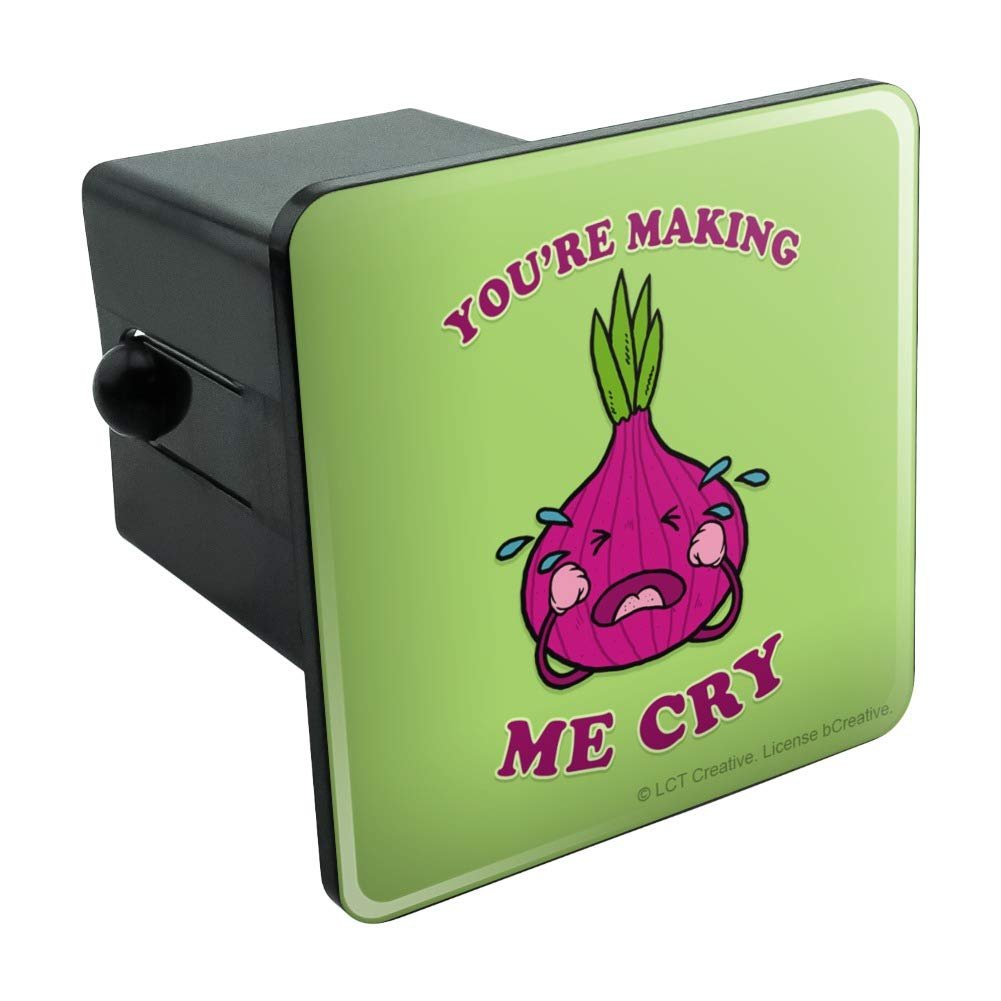 You Re Making Me Cry Onion Funny Humor Tow Trailer Hitch Cover Plug Insert For 2 In Receivers Black Abs Plastic With Uv