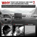 Gray Dashboard Cover Mat For Toyota Corolla 2019 2020 2021 2022 2023 2024 2025 2026 Lhd Polyester Dash Sunshade Glare Uv Rays