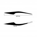Toworldit 2pcs Set Bright Black Soft Plastic Headlight Eyebrow Cover Headlamp Eye Lid Covers Decoration Trim Sticker Compatible