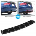 Rear Bumper Spoiler Universal Car Chassis Shark Fin Wing Lip Diffuser L