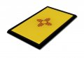 New Mexico State Flag Black Metal Car Emblem