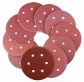 Hifrom 70pcs Sanding Discs 5 Inch 6 Hole Circular Dustless Hook And Loop Sandpaper Disks Assorted Orbital Sander Pads 7 Each Of