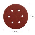 Hifrom 70pcs Sanding Discs 5 Inch 6 Hole Circular Dustless Hook And Loop Sandpaper Disks Assorted Orbital Sander Pads 7 Each Of