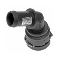 Coolant Hose Connector For Volkswagen Cc 2009 To 2017 Plastic Black Barb And Quick Disconnect Fitting 45 Degrees Angle