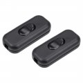 Inline Cord Switch Ac 250v 6a On Off Rocker Table Lamp Desk Light Black Pack Of 2 