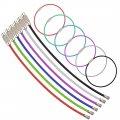 Noraclan 30 Pack Wire Keychain Cable 8 Inch Stainless Steel Key Ring Loop For Outdoor Hiking Luggage Tags- Colored Nylon Coated 
