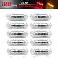 Tmh 10 Pcs 3 6 Inch Submersible 4 Led Clear Lens Red Amber Side Marker 5 10-30v Dc Truck Trailer Lights Rear Light Boat Cab Rv