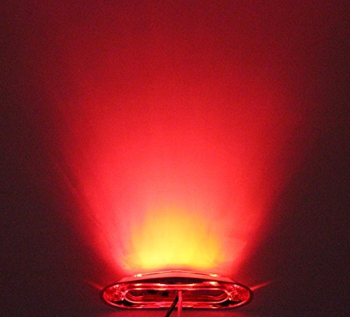 Tmh 10 Pcs 3 6 Inch Submersible 4 Led Clear Lens Red Amber Side Marker 5 10-30v Dc Truck Trailer Lights Rear Light Boat Cab Rv