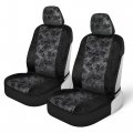 Bdk Black Maui Car Seat Covers For Fronts 2 Pack A Tropical Pattern Seat Cover Set With Matching Headrest Sideless Design Easy 