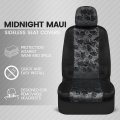 Bdk Black Maui Car Seat Covers For Fronts 2 Pack A Tropical Pattern Seat Cover Set With Matching Headrest Sideless Design Easy