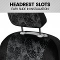 Bdk Black Maui Car Seat Covers For Fronts 2 Pack A Tropical Pattern Seat Cover Set With Matching Headrest Sideless Design Easy