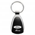 Au-tomotive Gold Tear Drop Metal Key Ring For Ford Fiesta Black