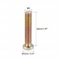 Uxcell M8x40mm Furniture Screw Hex Socket Machine Screws Zinc Plated Fasteners Bolts Full Thread Carbon Steel 20pcs