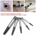 Hilitand 5pcs Damaged Screw Extractor Kit Rt-q05 Chrome Vanadium Steel Broken Bolt Remover Pipe Set