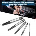 Hilitand 5pcs Damaged Screw Extractor Kit Rt-q05 Chrome Vanadium Steel Broken Bolt Remover Pipe Set