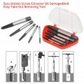 Hilitand 5pcs Damaged Screw Extractor Kit Rt-q05 Chrome Vanadium Steel Broken Bolt Remover Pipe Set