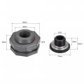Uxcell Pvc Bulkhead Tank Adapter G1 2 Thread With Plug And 16mm Od Barbed Pipe Fitting For Rain Buckets Water Tanks Set