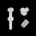 Uxcell 20 Pairs Nylon Screw Nut Assortment M4x30mm Slotted Pan Head Screws M4 Hex Nuts For Machinery Electronics White
