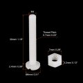 Uxcell 20 Pairs Nylon Screw Nut Assortment M4x30mm Slotted Pan Head Screws M4 Hex Nuts For Machinery Electronics White