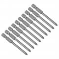 Uxcell 10pcs 65mm 1 4 Hex Shank Ph1 Magnetic Phillips Head Screwdriver Bits S2 High Alloy Steel