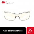 3m Safety Glasses Virtua Ap 20 Pack Ansi Z87 Indoor Outdoor Clear Mirror Lens Gray Frame Side Shields Lightweight