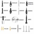 Oemtools 37150 A C Clutch Tool Kit Removes And Installs Pressed-on Aces Compressor Clutch For Use With Ford Gm Chrysler Car