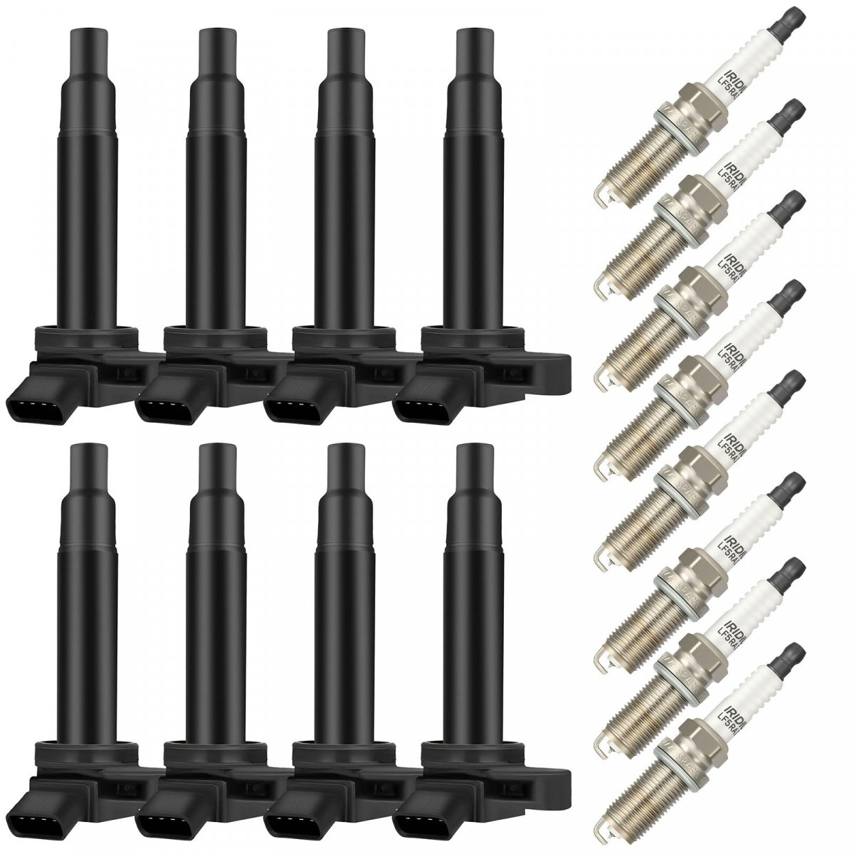 Ignition Coil Pack With Iridium Spark Plugs Set Of 8 For Toyota Land Cruiser Sequoia Tundra 4runner And Lexus Lx470 Gx470 Ls430