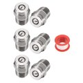 6 Pcs Pressure Washer Tip 1 4 Male Npt Threaded Spray Nozzles Stainless Steel For Water Gun Broom And Undercarriage Cleaner 40 