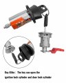 Augrex Ignition Switch Lock Cylinder Door Fits For Ford Econoline E-150 Van E-250 E-350 1997-2020 Fast Auto Keys Replace Lc6177