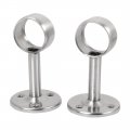 Uxcell 32mm Dia Screw Fixing Wardrobe Rail End Center Socket Support 5pcs