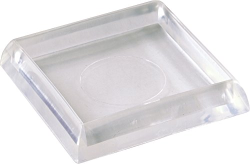 Shepherd Hardware 9089 1-7 8-inch Smooth Plastic Furniture Cups Clear 4-pack