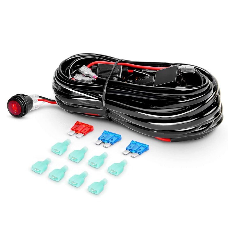 4pcs 3in 42w Led Pods Upgraded Spot Flood Combo Beam Square Driving Backup Reverse Light With Wiring Harness Kit For Car Truck