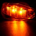 16 X 2 5inch Oval Side Fender Marker Light Amber Universal Surface Mount Led Truck Boat Trailer Sealed Mini Clearance