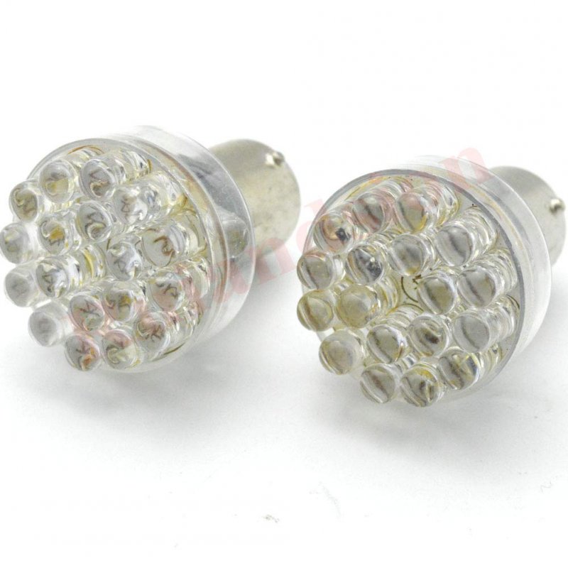 2pcs Dc12v 1156 1141 1003 Ba15s P21w 24 Dip Rv Camper White Led Light Bulbs For Tail Backup Turn Signal Lamp
