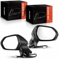 A-premium Pair 2 Driver And Passenger Side Power Door Mirror Compatible With Toyota Camry 2018-2022 Heated Manual Folding Black