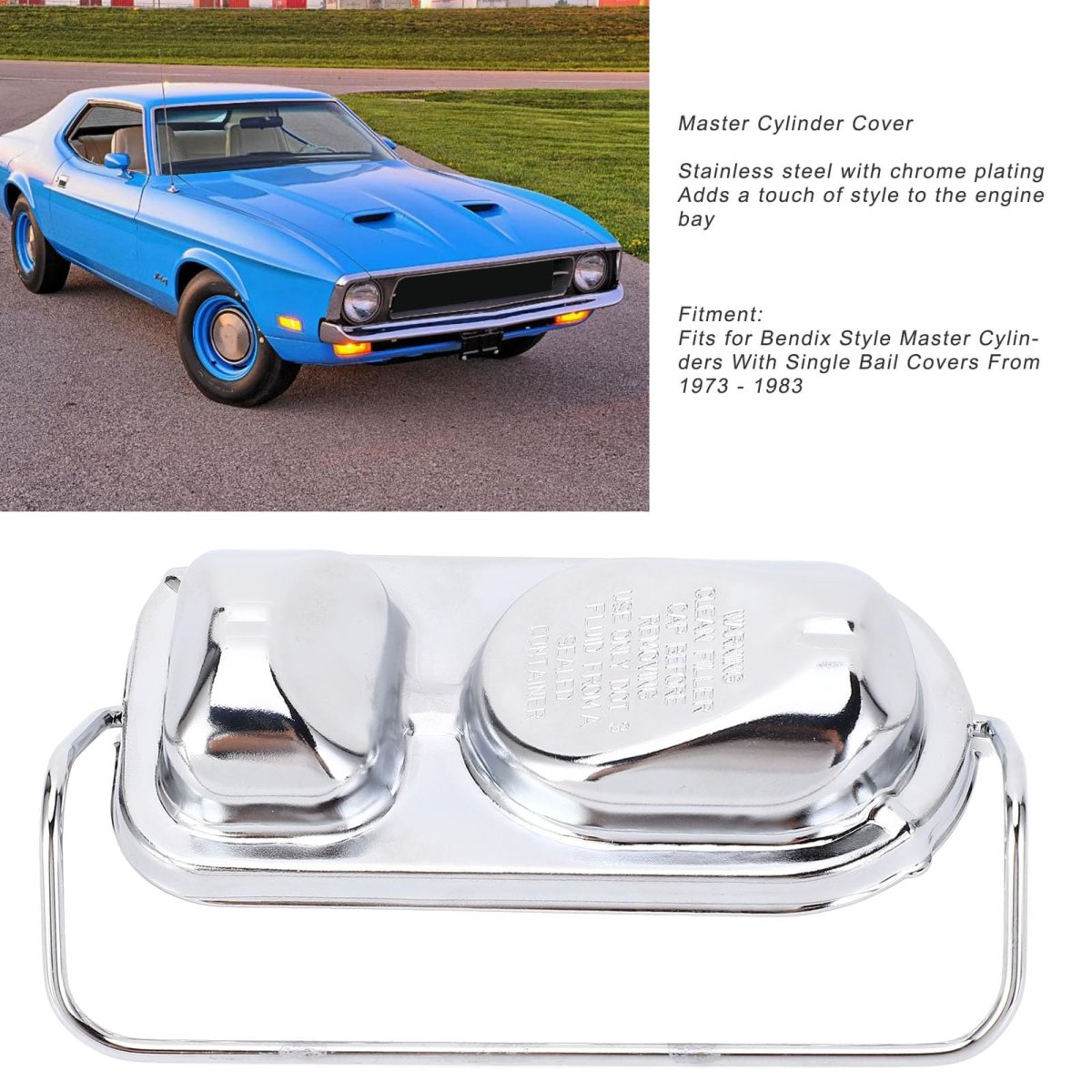 Stainless Cylinder Cover Rustproof Design For Enhanced Aesthetics Fits Bendix Cylinders With Single Bail Covers 1973-1983