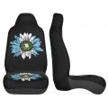 Vintage Sunflower Guatemala Flag Guatemalan Car Front Seat Covers Set Of 2 Washable Breathable Vehicle Cushion Protector For