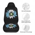 Vintage Sunflower Guatemala Flag Guatemalan Car Front Seat Covers Set Of 2 Washable Breathable Vehicle Cushion Protector For