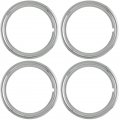Oxgord Beauty Trim Rings For 14 Inch Rally Wheels 1 2 Deep Chrome Plated Steel With 360 Degrees Saw Tooth Clip Retention 