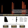 Vipmotoz Full Led Strips Sequential Front Turn Signal Lamps Corner Lights Compatible With 1994-1997 Chevrolet S10 1995-1997