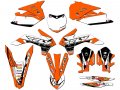2013-2014 Sx 13 Fly Orange Senge Graphics Complete Kit For Ktm 