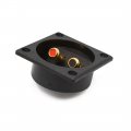 Uxcell 2pcs 2 Way Black Car Binding Post Speaker Box Terminal Cup Plate Connector Board