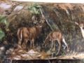 Auto Console Covers- For The Volkswagen Touareg 2011-2014 Center Armrest Cover Fleece -real Tree Hidden Animal 