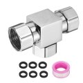 G1 2 Shower Diverter Valve 3 Way Stainless Steel Bidet T Adapter Connector Hose Fitting Tee With Ptfe Tape And Gasket For Angle 
